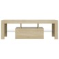 vidaXL Mueble de TV con luces LED roble Sonoma 120x35x40 cm