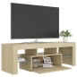 vidaXL Mueble de TV con luces LED roble Sonoma 120x35x40 cm