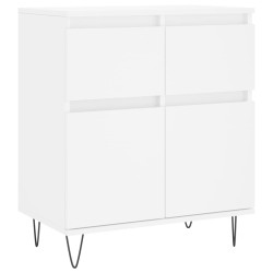 vidaXL Aparador de madera contrachapada blanco 60x35x70 cm