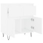 vidaXL Aparador de madera contrachapada blanco 60x35x70 cm vidaXL Aparador de madera contrachapada blanco 60x35x70 cm