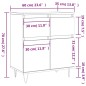 vidaXL Aparador de madera contrachapada blanco 60x35x70 cm vidaXL Aparador de madera contrachapada blanco 60x35x70 cm