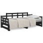 vidaXL Sofá cama extraíble madera maciza de pino negro 2x(80x200) cm vidaXL Sofá cama extraíble madera maciza de pino negro 2x(80x200) cm