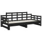 vidaXL Sofá cama extraíble madera maciza de pino negro 2x(80x200) cm vidaXL Sofá cama extraíble madera maciza de pino negro 2x(80x200) cm