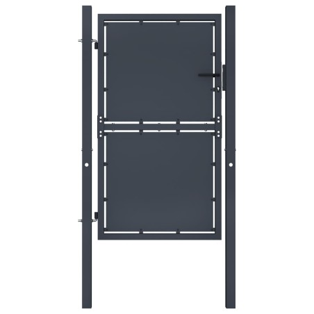 vidaXL Puerta de jardín de acero gris antracita 100x200 cm