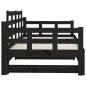 vidaXL Sofá cama extraíble madera maciza de pino negro 2x(80x200) cm vidaXL Sofá cama extraíble madera maciza de pino negro 2x(80x200) cm