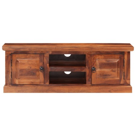 vidaXL Mueble de TV con puertas madera maciza de acacia 112x30x40 cm