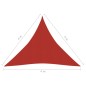 vidaXL Toldo de vela HDPE rojo 160 g/m² 4x4x4 m vidaXL Toldo de vela HDPE rojo 160 g/m² 4x4x4 m