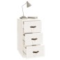 vidaXL Mesita de noche madera maciza de pino blanco 40x40x75 cm
