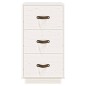 vidaXL Mesita de noche madera maciza de pino blanco 40x40x75 cm