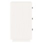 vidaXL Mesita de noche madera maciza de pino blanco 40x40x75 cm