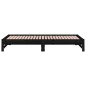 vidaXL Sofá cama extraíble madera maciza de pino negro 2x(90x190) cm vidaXL Sofá cama extraíble madera maciza de pino negro 2x(90x190) cm