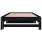 vidaXL Sofá cama extraíble madera maciza de pino negro 2x(90x190) cm vidaXL Sofá cama extraíble madera maciza de pino negro 2x(90x190) cm