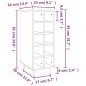 vidaXL Botellero madera maciza de pino 23x34x61 cm