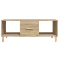 vidaXL Mesa de centro madera contrachapada roble Sonoma 102x50x40 cm