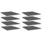 vidaXL Estante estantería 8 uds contrachapada gris brillo 40x50x1,5 cm vidaXL Estante estantería 8 uds contrachapada gris brillo 40x50x1,5 cm