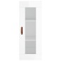 vidaXL Armario de pared blanco brillante 34,5x34x90 cm