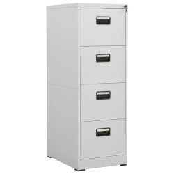 vidaXL Armario archivador de acero gris claro 46x62x133 cm