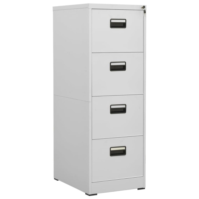 vidaXL Armario archivador de acero gris claro 46x62x133 cm