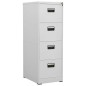 vidaXL Armario archivador de acero gris claro 46x62x133 cm