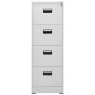 vidaXL Armario archivador de acero gris claro 46x62x133 cm