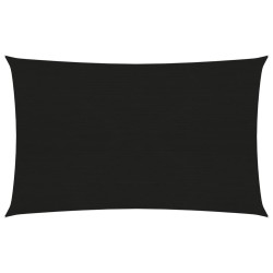 vidaXL Toldo de vela negro HDPE 160 g/m² 2x4,5 m