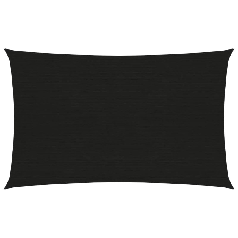vidaXL Toldo de vela negro HDPE 160 g/m² 2x4,5 m
