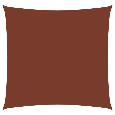 vidaXL Toldo de vela cuadrado tela Oxford terracota 4x4 m