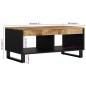 vidaXL Mesa de centro de madera maciza mango 90x50x40 cm vidaXL Mesa de centro de madera maciza mango 90x50x40 cm