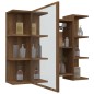 vidaXL Armario con espejo baño madera marrón roble 80x20,5x64 cm vidaXL Armario con espejo baño madera marrón roble 80x20,5x64 cm
