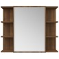 vidaXL Armario con espejo baño madera marrón roble 80x20,5x64 cm vidaXL Armario con espejo baño madera marrón roble 80x20,5x64 cm