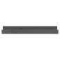vidaXL Estantes de pared 2 uds madera maciza de pino gris 80x12x9 cm