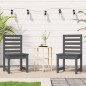 vidaXL Sillas de jardín 2 uds madera maciza pino gris 40,5x48x91,5 cm vidaXL Sillas de jardín 2 uds madera maciza pino gris 40,5x48x91,5 cm