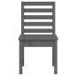 vidaXL Sillas de jardín 2 uds madera maciza pino gris 40,5x48x91,5 cm vidaXL Sillas de jardín 2 uds madera maciza pino gris 40,5x48x91,5 cm