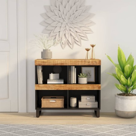 vidaXL Armario auxiliar de madera maciza de mango 85x33x75 cm