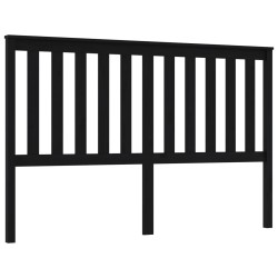 vidaXL Cabecero de cama madera maciza de pino negro 166x4x100 cm