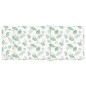 vidaXL Cojines silla respaldo alto 6 uds tela Oxford estampado hojas