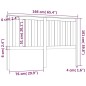 vidaXL Cabecero de cama madera maciza de pino negro 166x4x100 cm vidaXL Cabecero de cama madera maciza de pino negro 166x4x100 cm