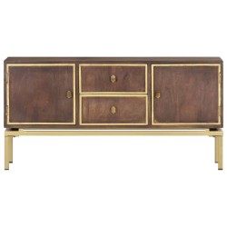 vidaXL Aparador de madera maciza de mango 120x29x60 cm
