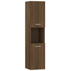 vidaXL Armario de baño madera contrachapada marrón roble 30x30x130 cm