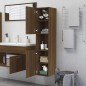vidaXL Armario de baño madera contrachapada marrón roble 30x30x130 cm
