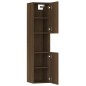 vidaXL Armario de baño madera contrachapada marrón roble 30x30x130 cm