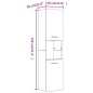 vidaXL Armario de baño madera contrachapada marrón roble 30x30x130 cm