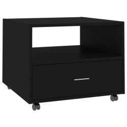 vidaXL Mesa de centro madera de ingeniería negro 55x55x40 cm
