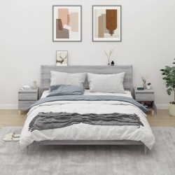 vidaXL Mesitas de noche 2 unidades gris Sonoma 40x35x50 cm