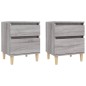 vidaXL Mesitas de noche 2 unidades gris Sonoma 40x35x50 cm vidaXL Mesitas de noche 2 unidades gris Sonoma 40x35x50 cm