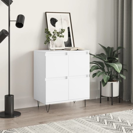 vidaXL Aparador de madera contrachapada blanco 60x35x70 cm