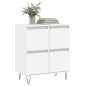 vidaXL Aparador de madera contrachapada blanco 60x35x70 cm vidaXL Aparador de madera contrachapada blanco 60x35x70 cm