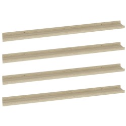 vidaXL Estantes de pared 4 unidades roble Sonoma 100x9x3 cm