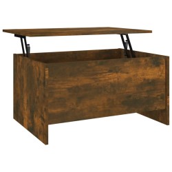vidaXL Mesa de centro contrachapada roble ahumado 80x55,5x41,5 cm