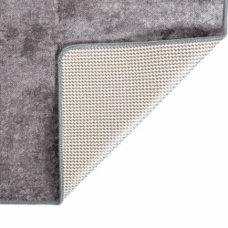 vidaXL Alfombra lavable antideslizante gris 80x150 cm